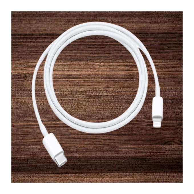 USB Type-C to iPhone 20W Fast Charge Cable - White