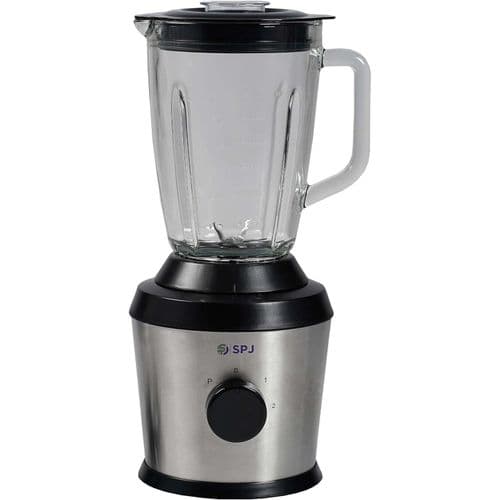 SPJ Proffessional 2 In 1 Blender, Grinder (Glass Jar)1.5L - Siver & Black(2 YRS WRTY)