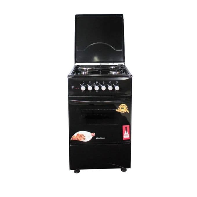 Blueflame C5031E-B- 3 Gas + 1 Electric Plate Gas Cooker & Oven 50*60Cm - Black