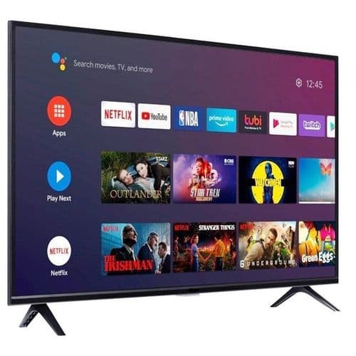 Global Star Global Star 43 Inch Android Smart HD Frameless Tv & Free To Air - Black <br /> (1YR WRTY)