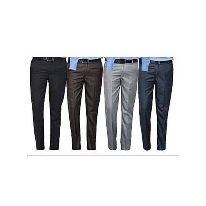 Packs Of 4 Men's Formal Trousers - Multi-color