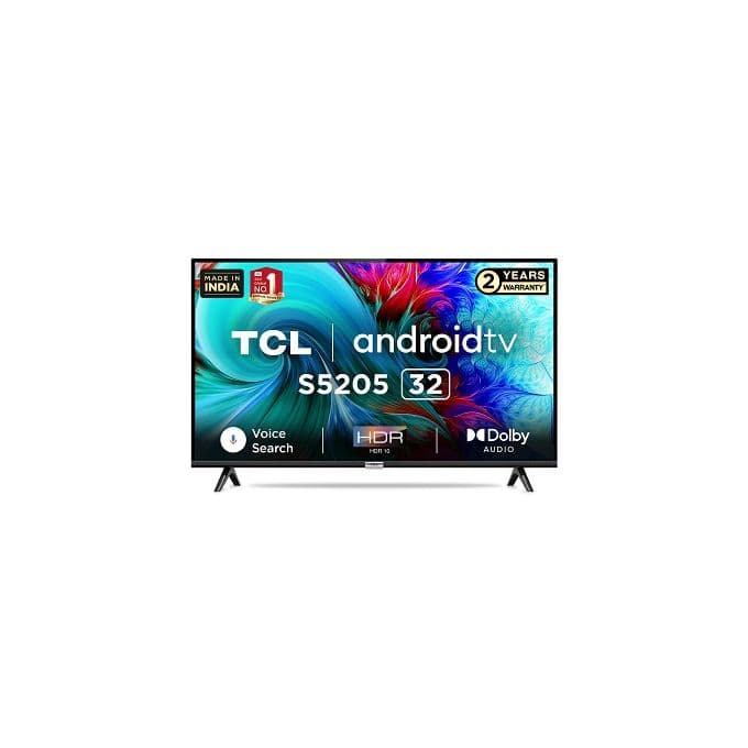 TCL 32 Inch HD Certified Android Smart LED Free To Air TV (Black)