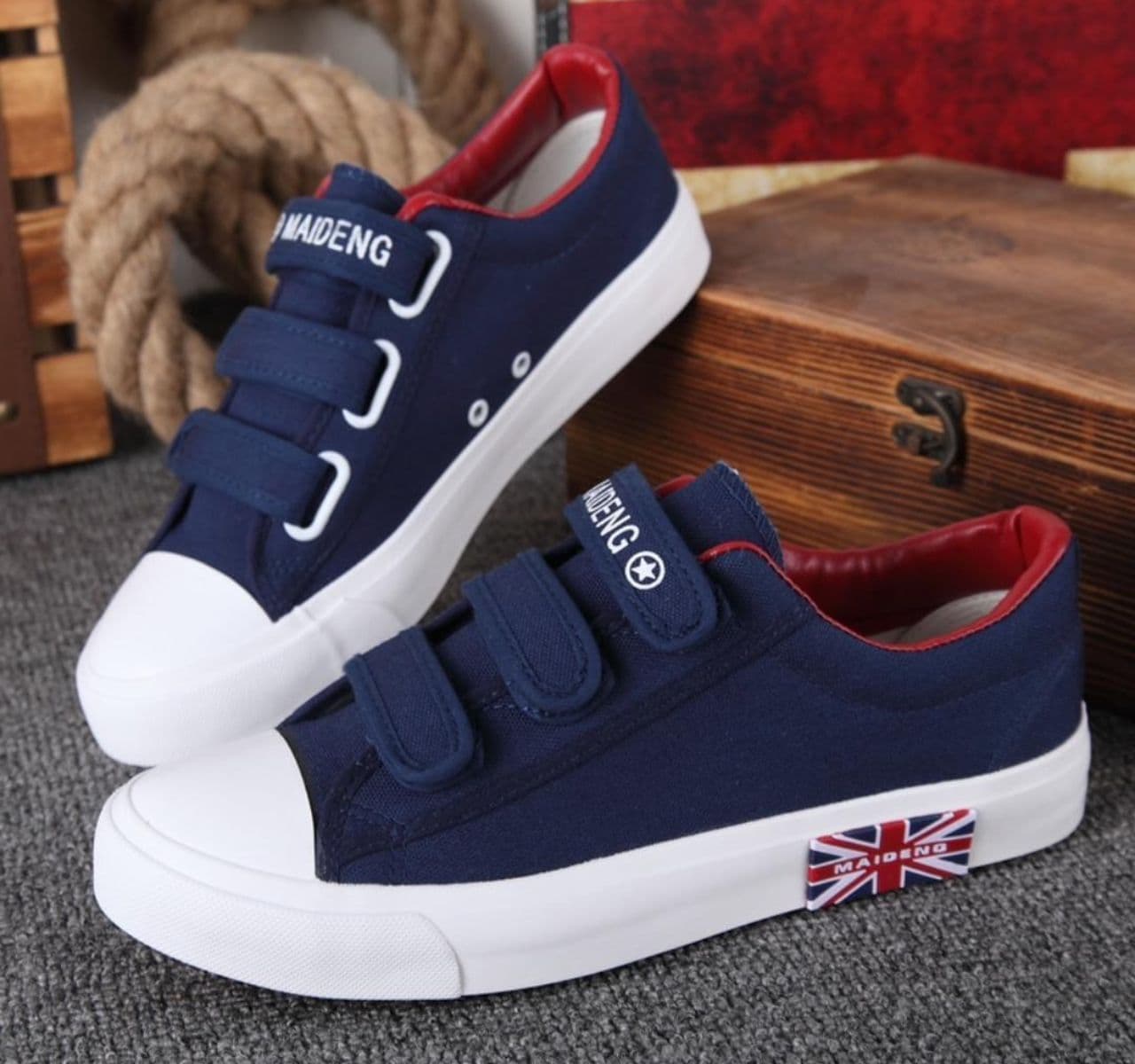 Women's Sneakers Casual Shoes Canvas Bear Low-cut - Black  size 36-44