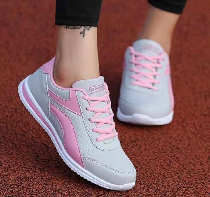 Female soft classy durable sneaker gray-pink 36-42