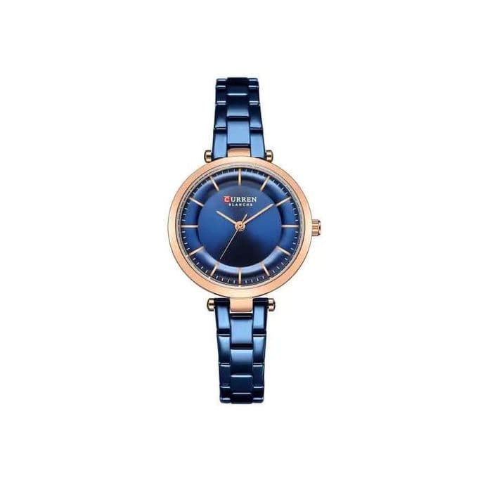 Curren Stainless Steel Womens Analog Watch - Blue, Rse Gold