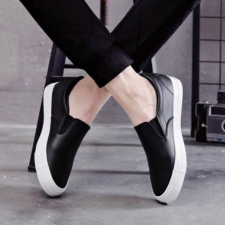 unisex simple fashion sneakers-black, white