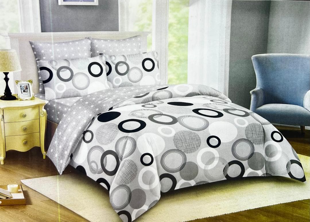 Duvet Set With 1 Bed Sheet & 2 Pillowcases - Multicolor