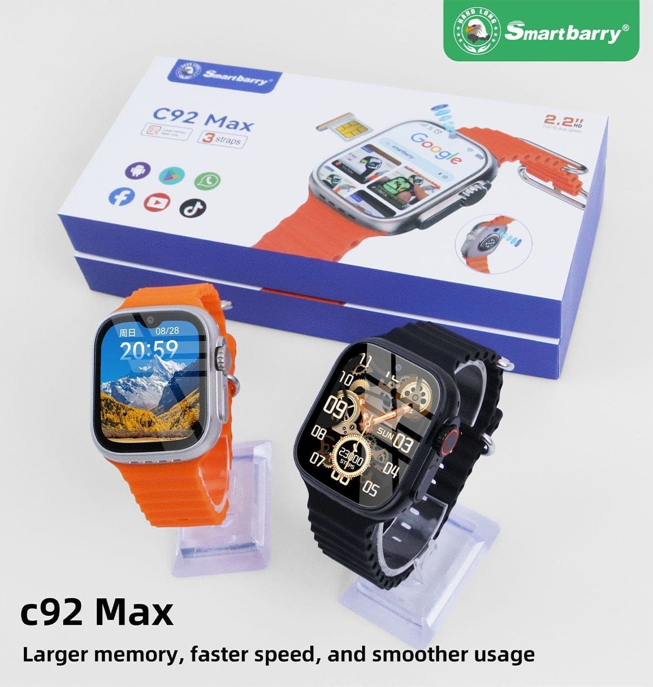 C98 64GB RAM and 4GB ROM Smart Watch SIM Card Wrist Watch 