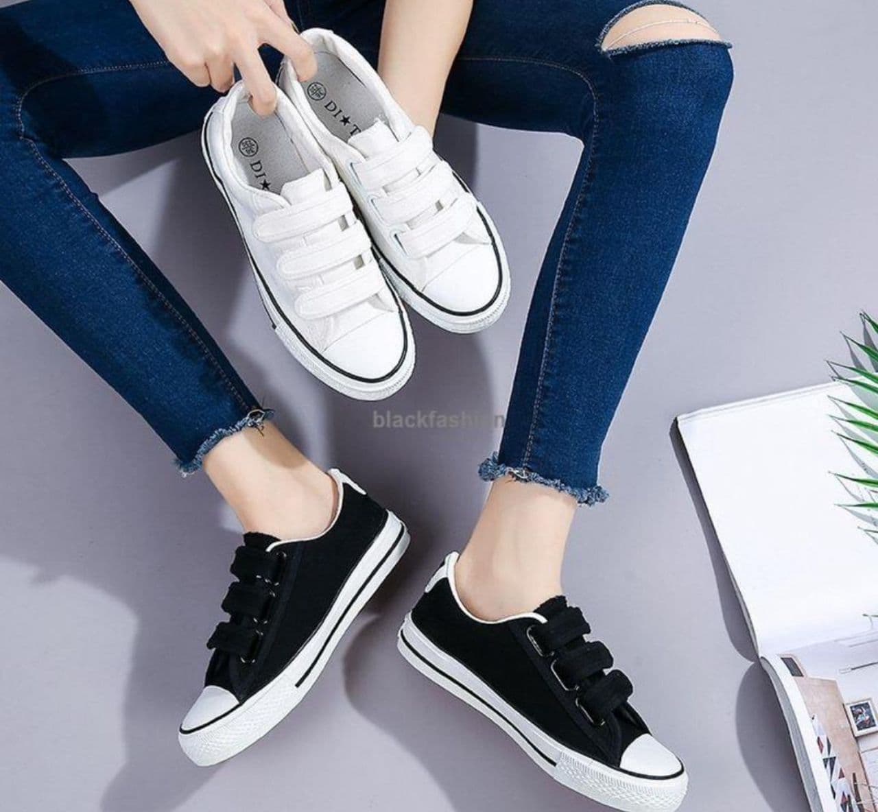 Women's Sneakers Casual Shoes Canvas Bear Low-cut -