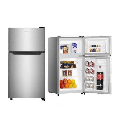 Hisense 120 Litres Double Door Fridge (Defrost) - Silver