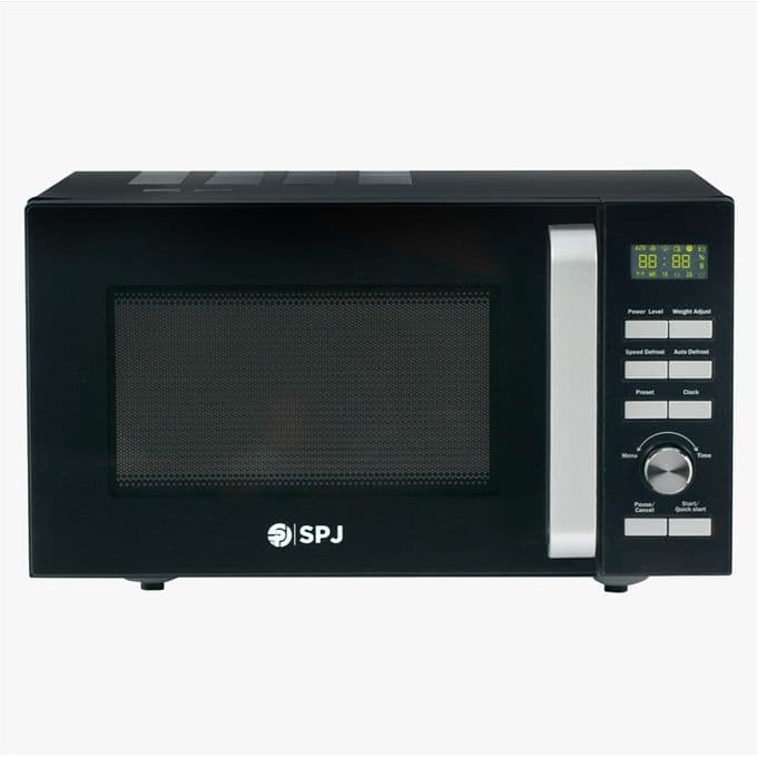 SPJ 20L Digital High Tech Mirror Door Microwave Oven - Black (3YRs WRTY)